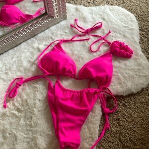 Hot pink bikini